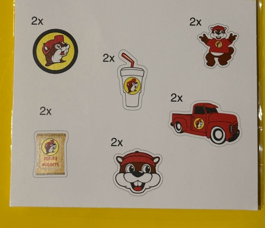 COOL! Buc-ee’s Variety Sticker Pack – 12 Stickers – Different Sizes 6 Designs