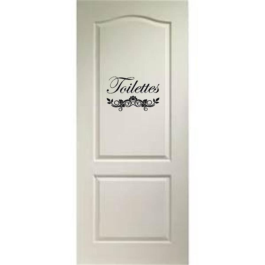 Toilettes Door vinyl Decal – guest bathroom, toilet French