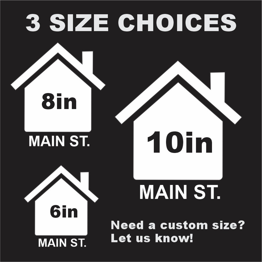 Custom Trash Can Address Stickers House Number Decal 6" 8" 10" 5yr Outdoor Vinyl