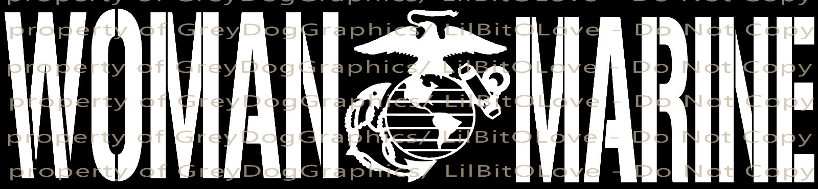 Woman Marine Vinyl Decal – United States Marine Corps USMC Sticker Auto Military