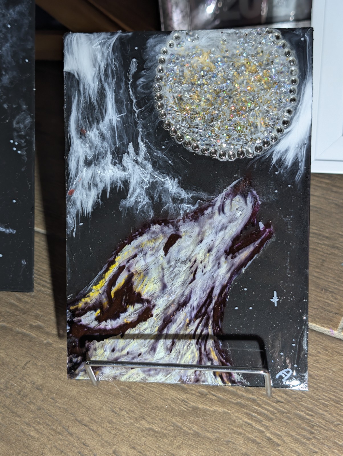 Glass Canvas With Resin Pour Seal