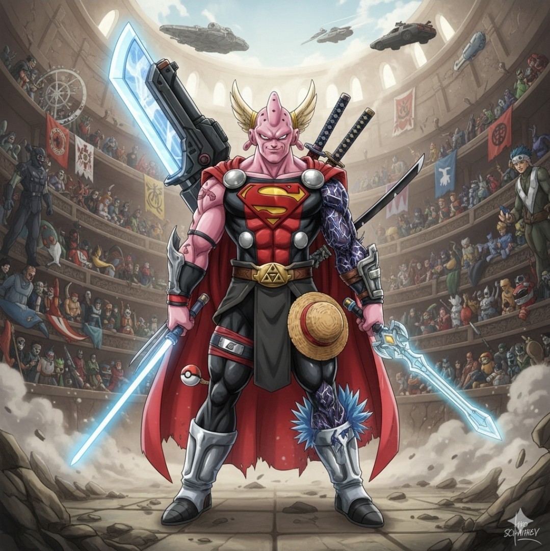 Pop Culture Poster Collection Majin BU Multiverse Hero Absorbed Fan Art