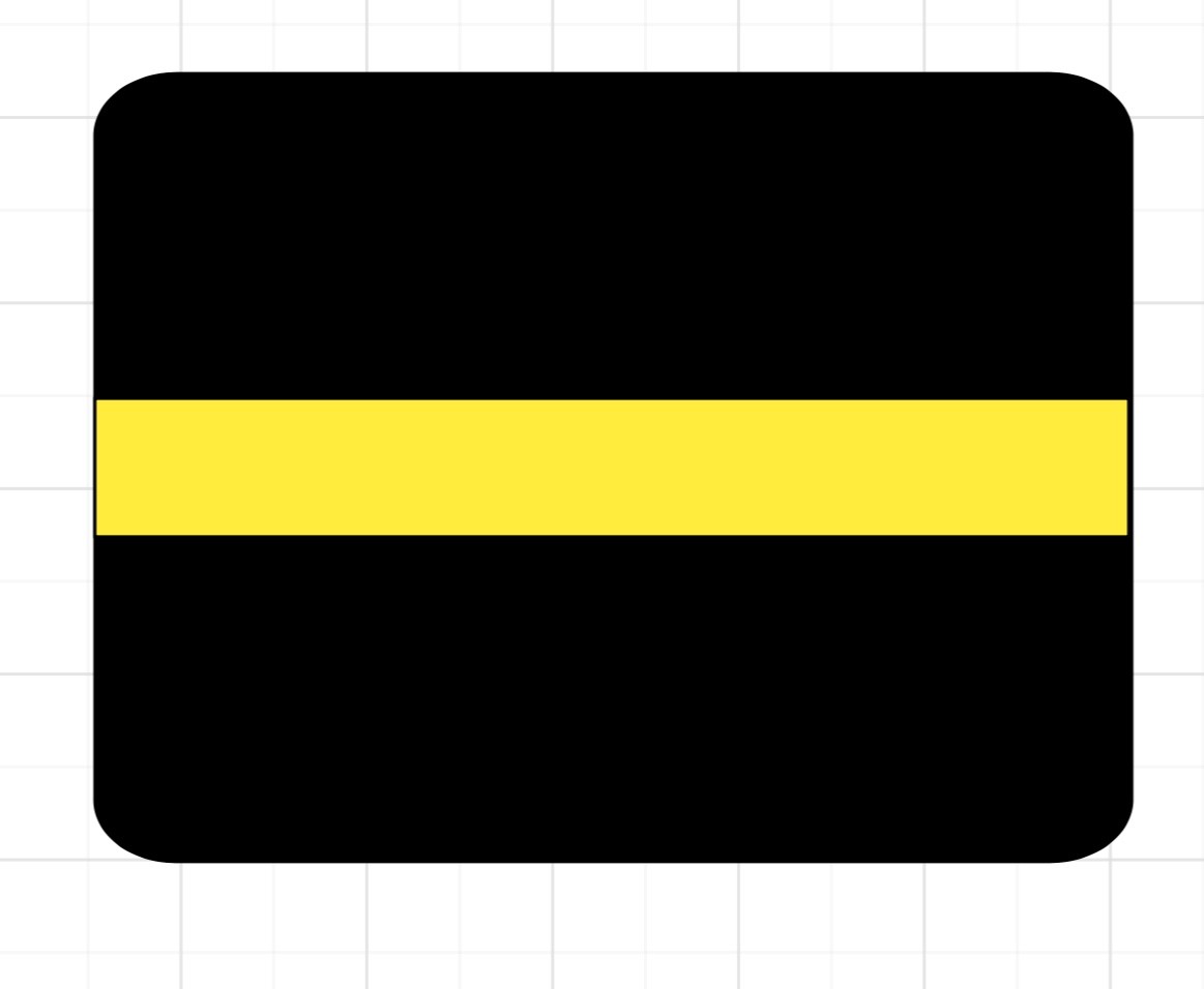 STICKER thin yellow line vinyl laminated glossy made in USA veteran dispatcher