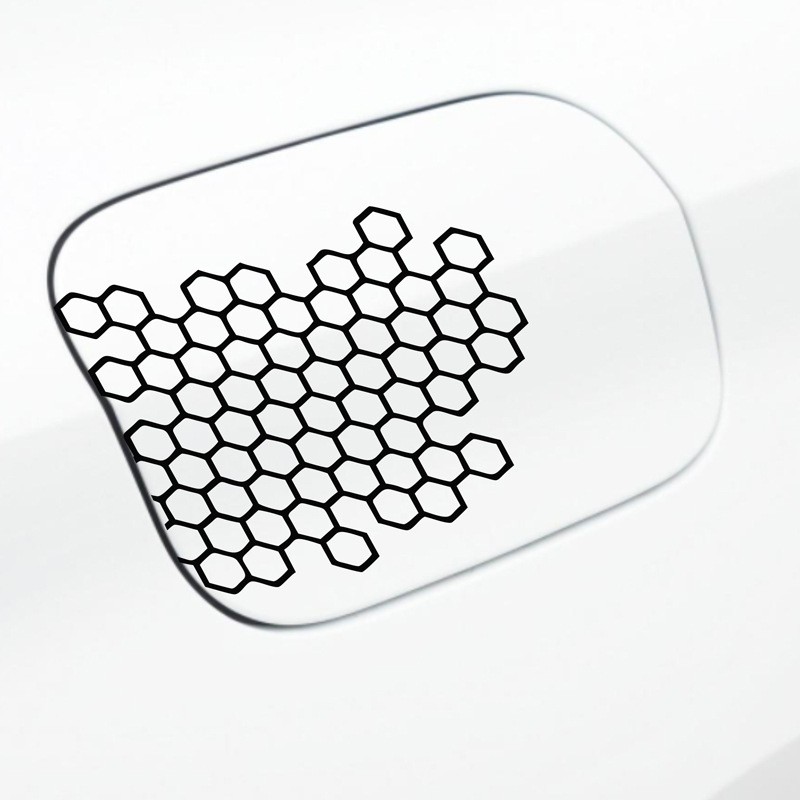 Weather-Resistant Lightweight Decorative Hexagonal Honeycomb Pattern Car Sticker