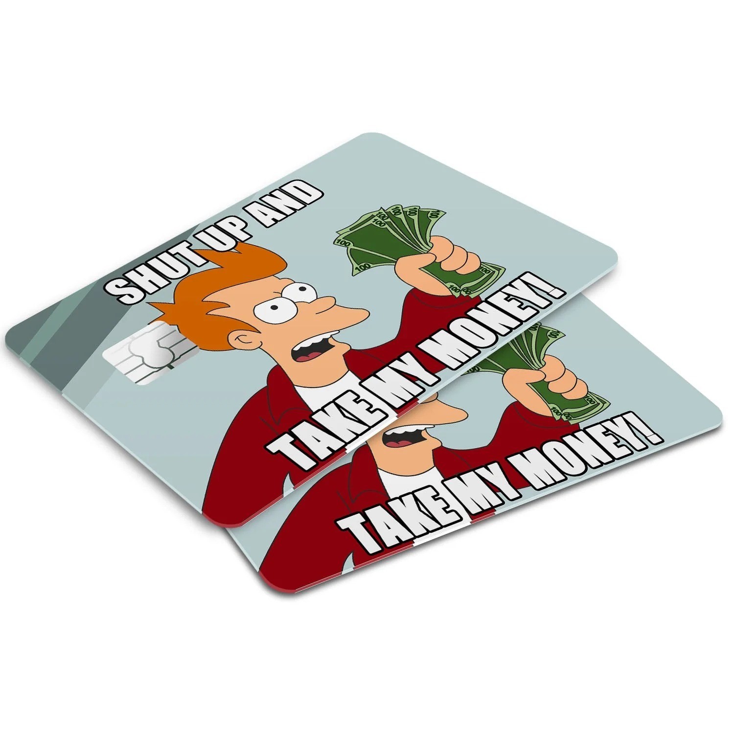 4-Pack Shut Up and Take My Money Meme Credit Card Skin Funny Vinyl Decal Sticker