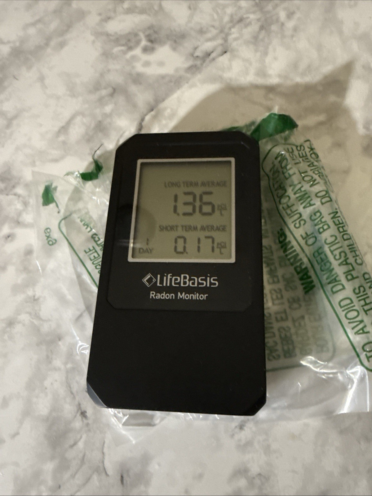 LifeBasis Indoor Air Quality Monitor for Home, Battery Powered Sensor Device