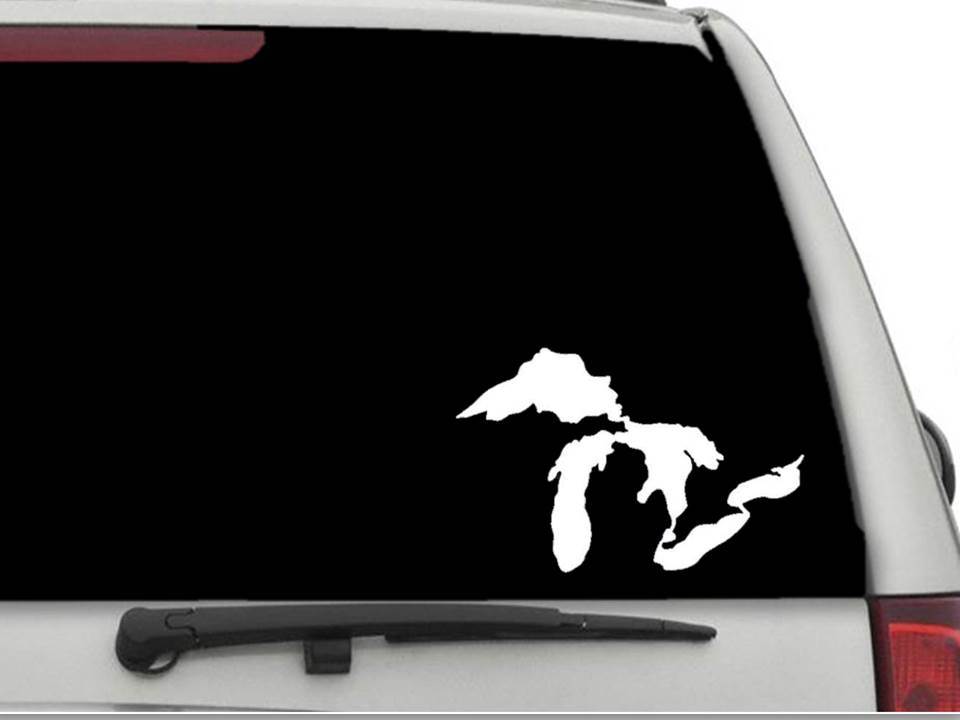 CW3878 Great Lakes Sticker Decal FREE SHIPPING Michigan Erie Superior Ontario