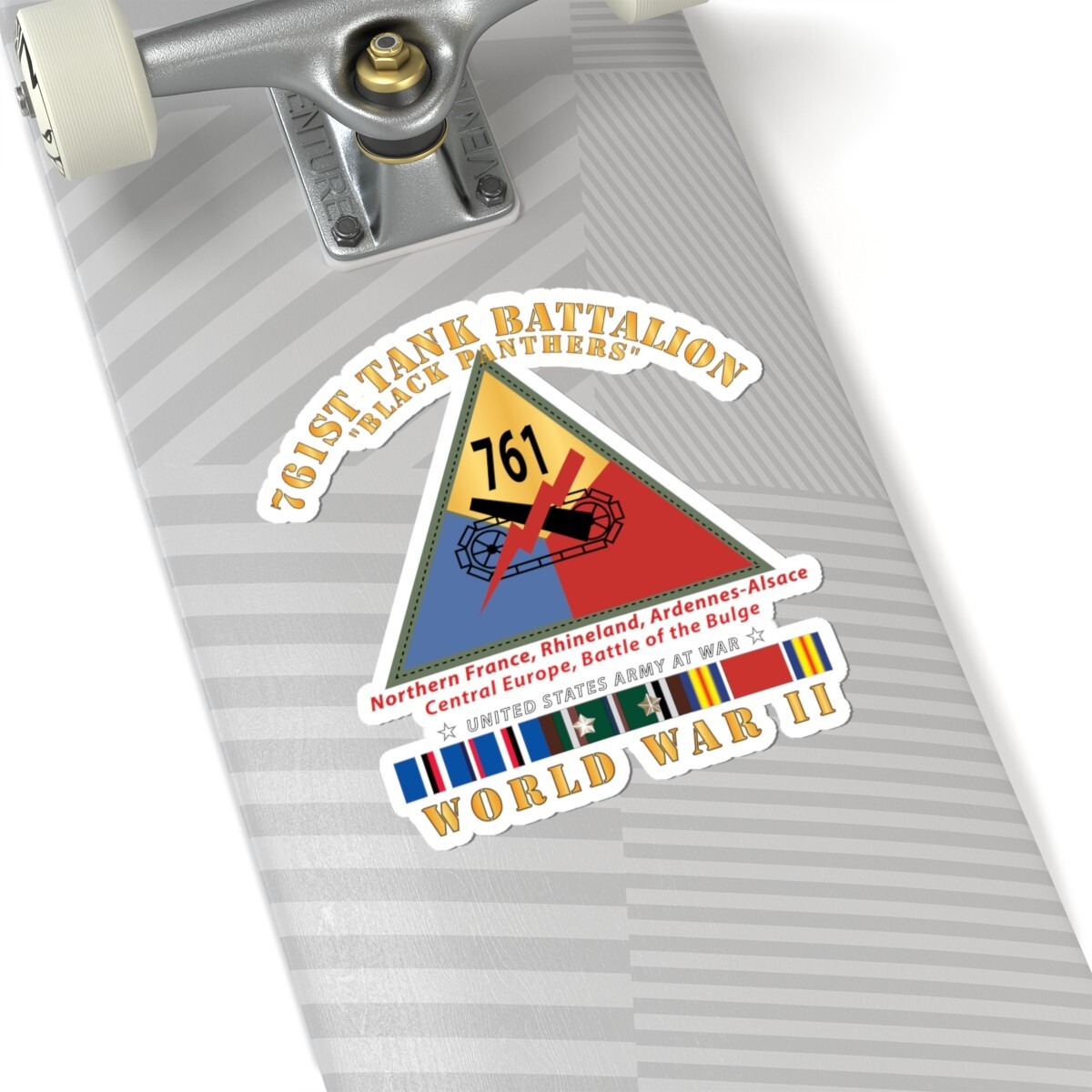 Kiss-Cut Stickers – Army – 761st Tank Battalion – Black Panthers – w SSI WWII E
