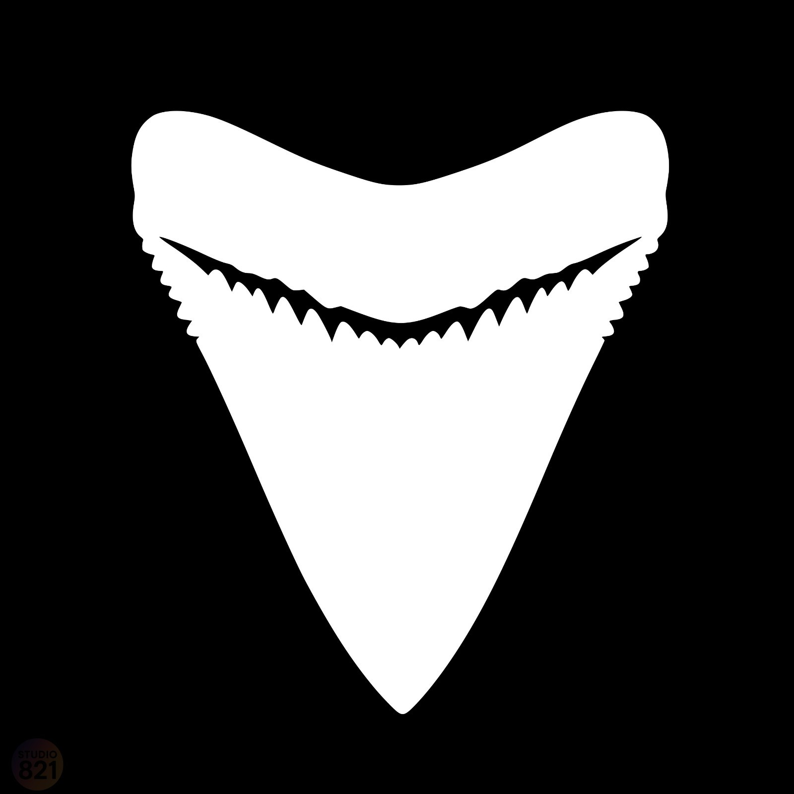 Shark Tooth Megalodon Teeth fossil Decal sticker Waterproof indoor outdoor