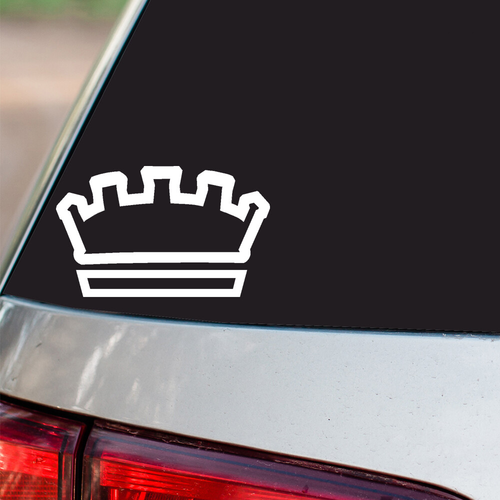 Crown Sticker Royalty Princess Queen S27 all chrome & regular vinyl colors
