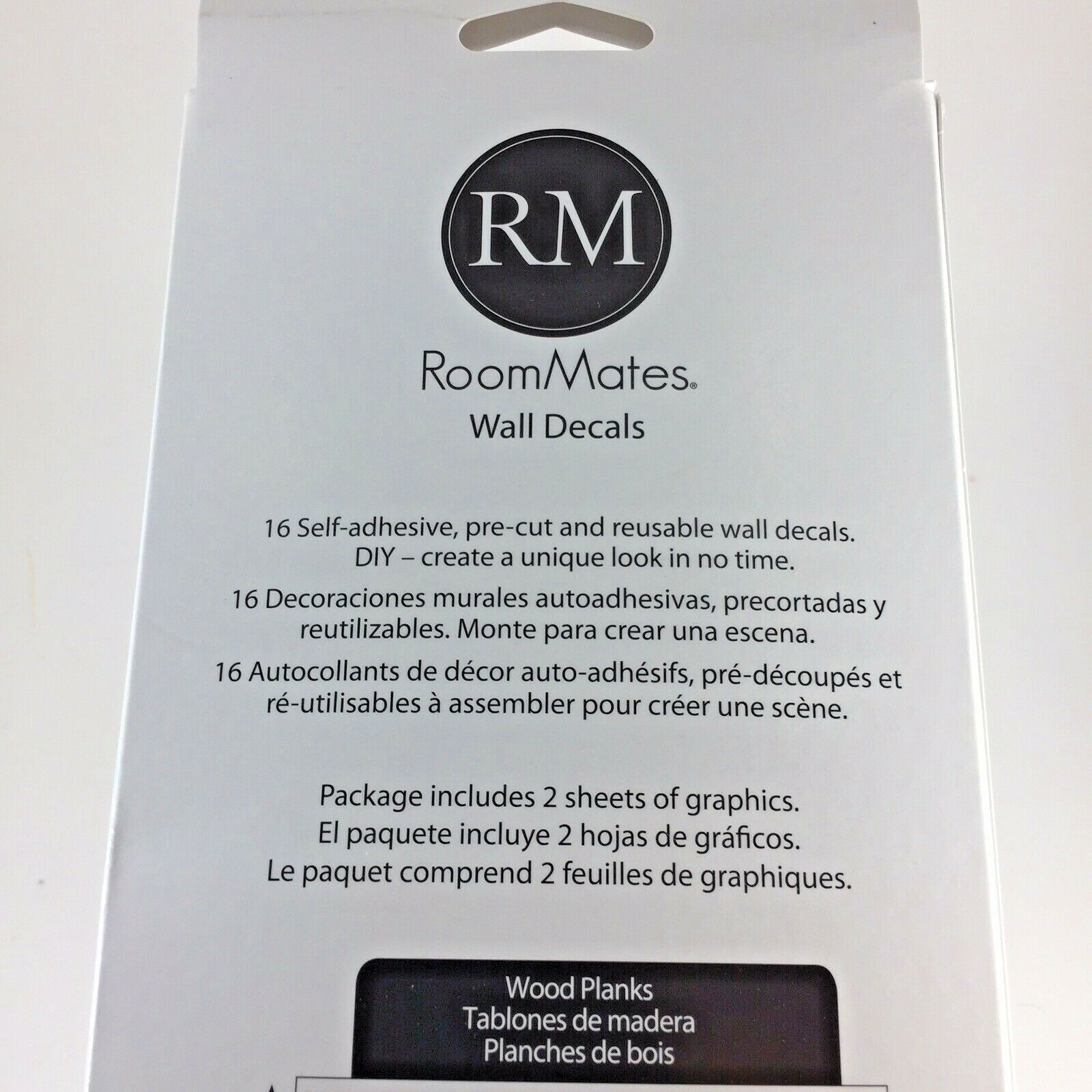 ROOM MATES Rustic Brown Tan Shiplap Wood Planks Peel & Stick Wall Decals