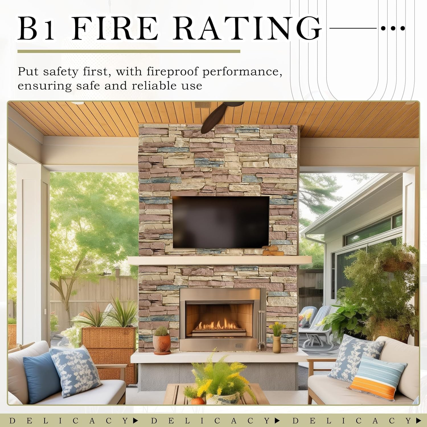 Extra Large Faux Stone Wall Panel for Stunning Indoor/Outdoor Decor