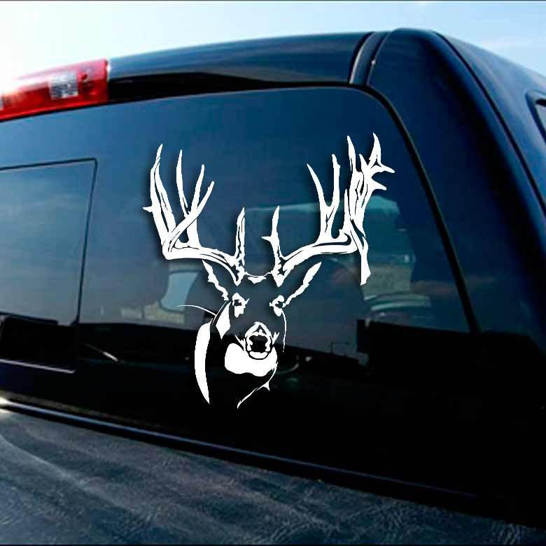 Whitetail Deer Decal Sticker Archery Hunting Drop Tine USA Bow Hunter Monster