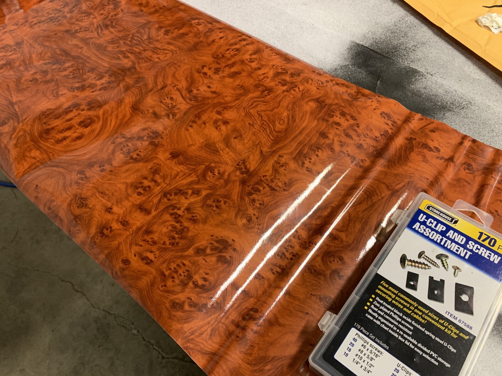 High Glossy Wood Grain Vinyl Wrap Sticker Decal Car Internal Wraps Self