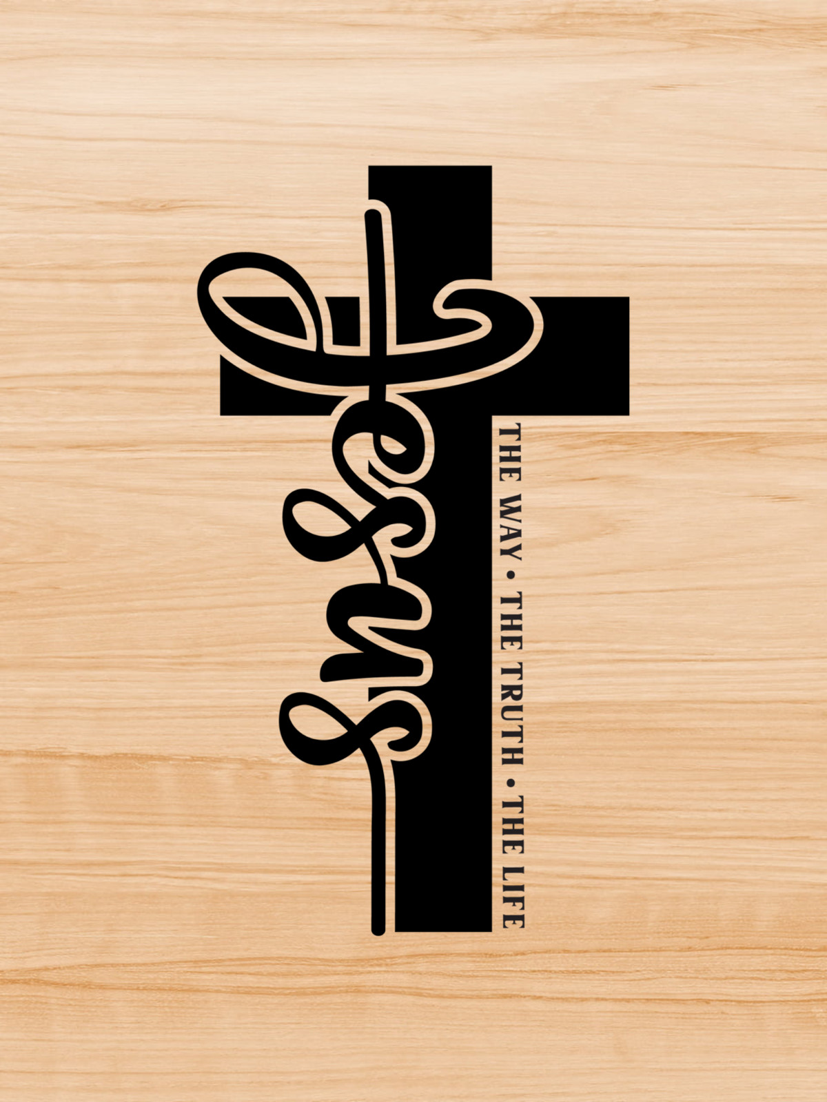Vinyl Decal Sticker Wood Signs Christian Quotes Jesus The Way The Truth The Life