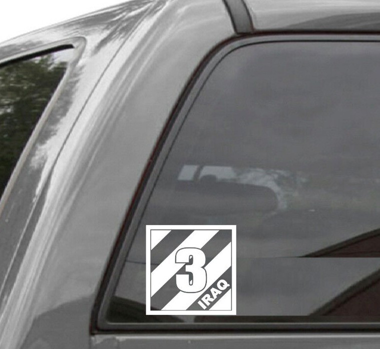 U.S. ARMY 3rd INFANTRY DIVISION IRAQ Vinyl Window Decal/Sticker
