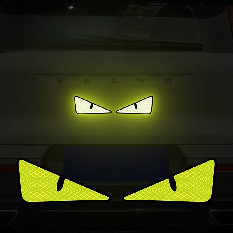 Green Big Eyes Car Sticker Wall Sticker Cartoon 3D Decal Sticker for Bike/ Car