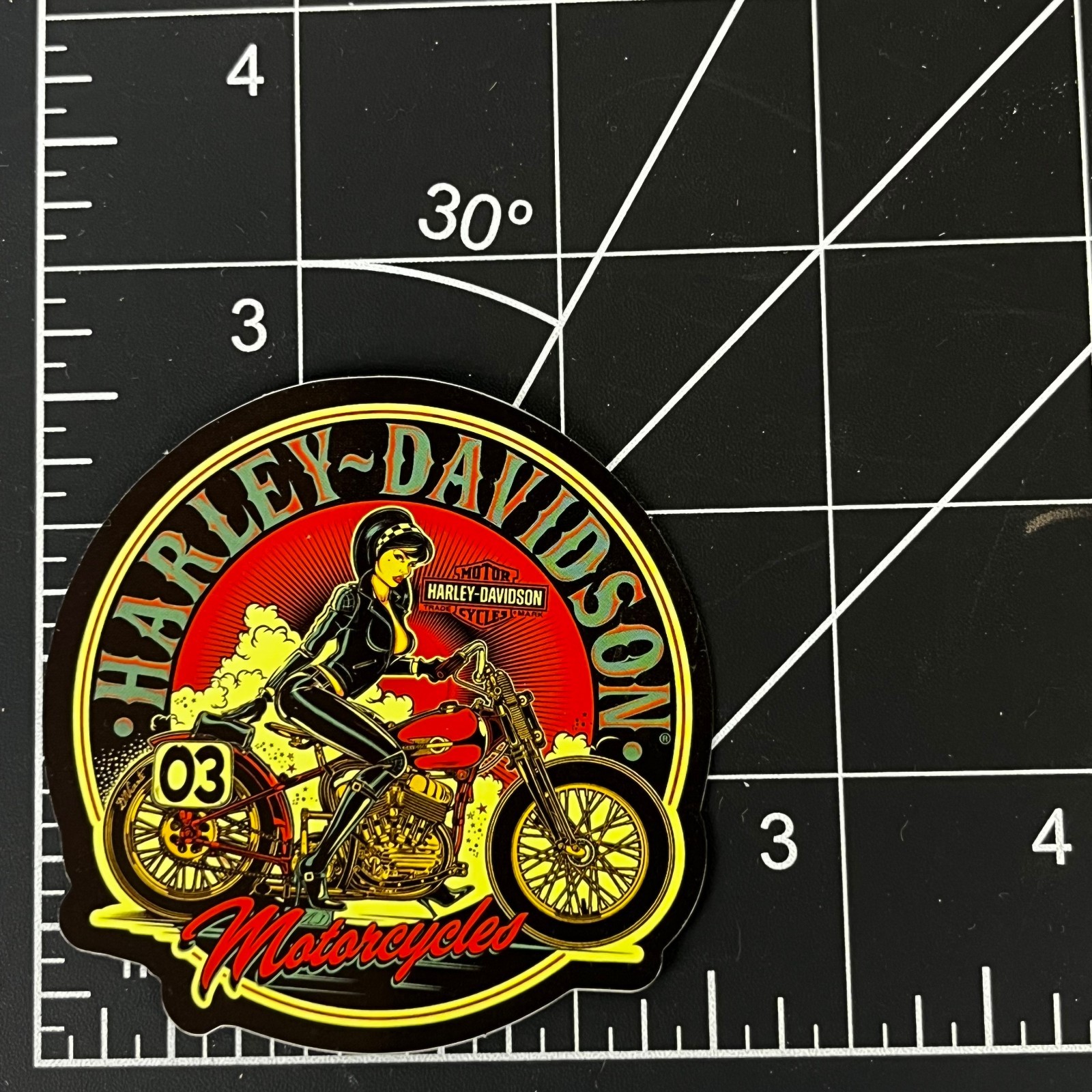 Harley Davidson Pinup Girl Motorcycles Vinyl Sticker Retro Biker Helmet Toolbox