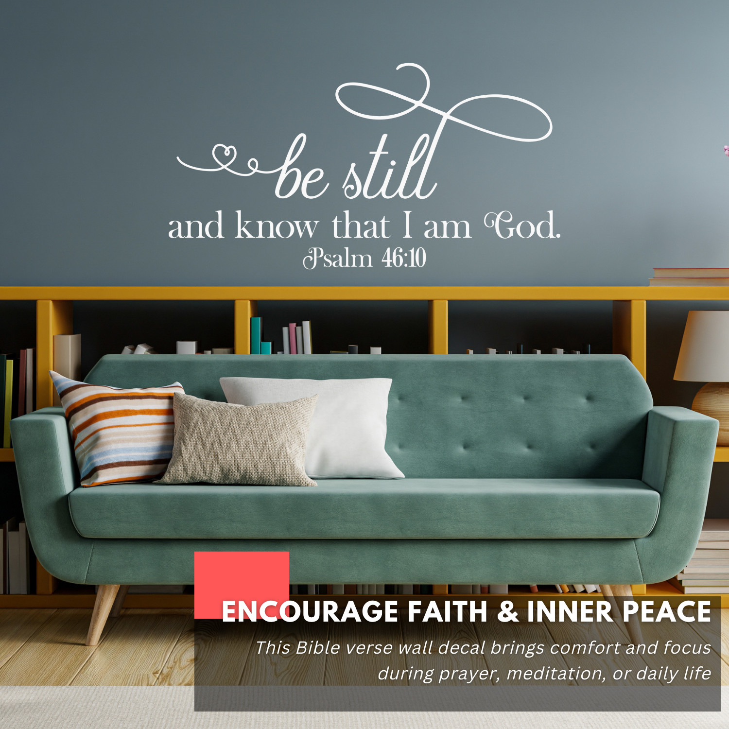 Be Still Religious Bible Inspirational Wall Decal Sticker Quote Vinyl Decor