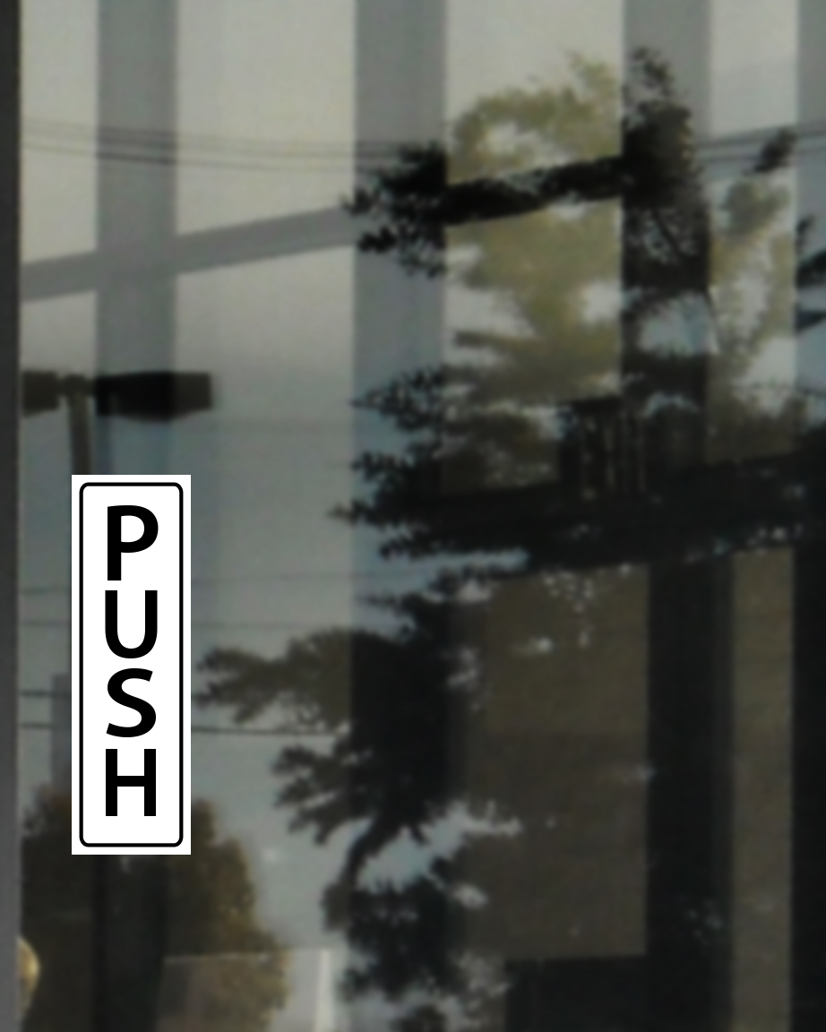8×2.5" Pull(2/pack) and Push(2/pack) Sticker Business shop Glass Door Sticker