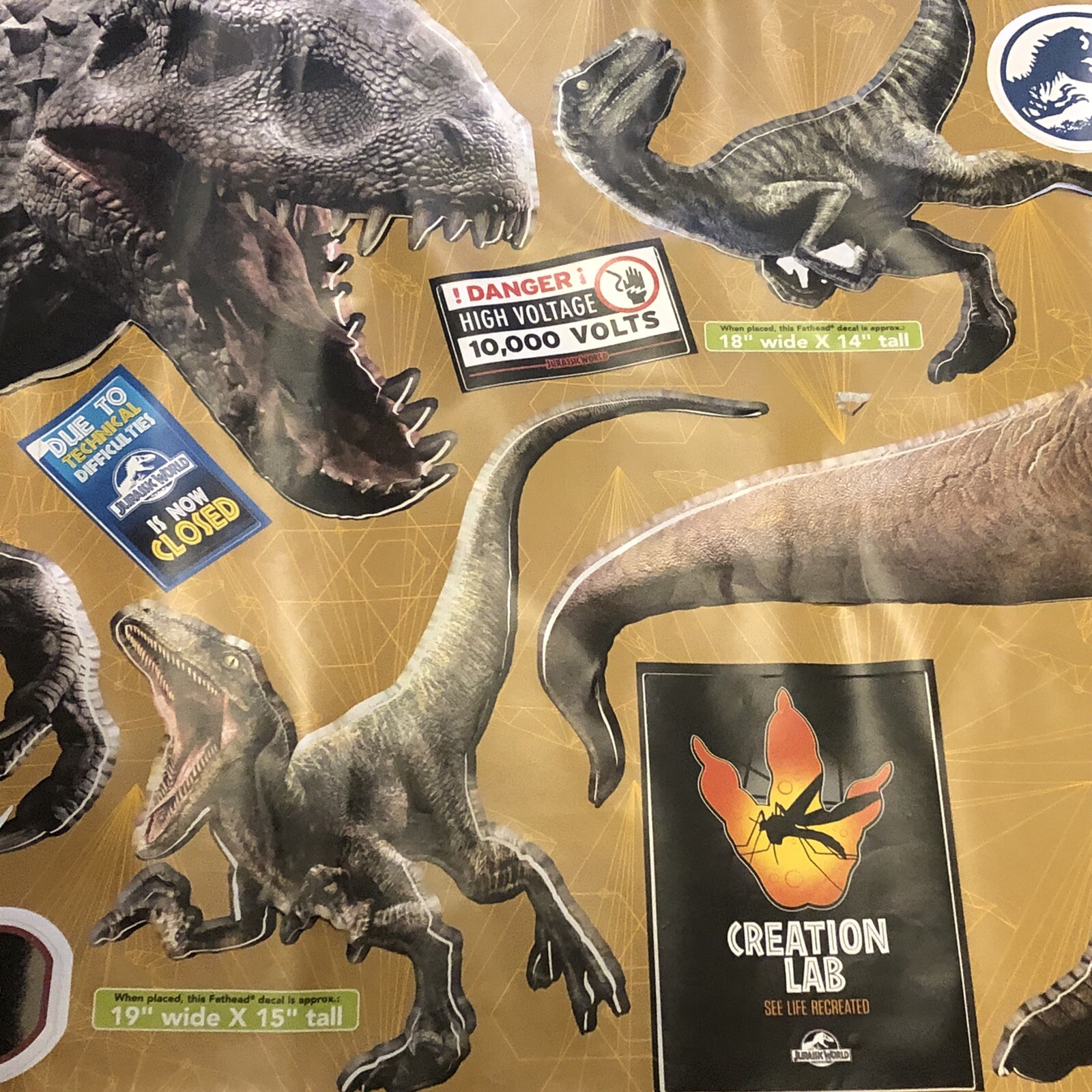 Fathead Jurassic World Large Dinosaur Wall Decals Stickers Discontinued