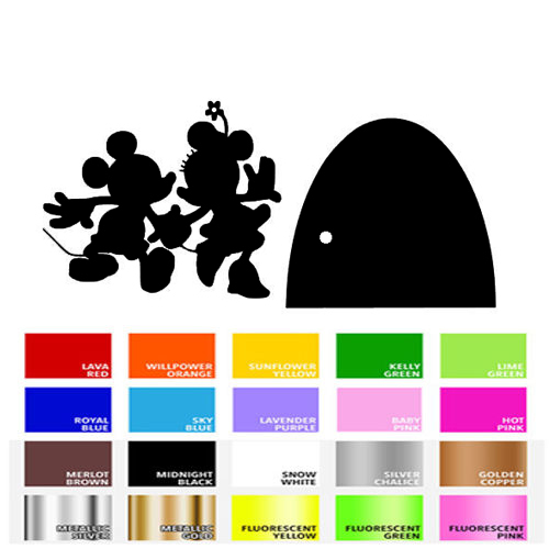 Mouse in Love Hole House for Home Wall stickers decals Living room Bedroom Decor