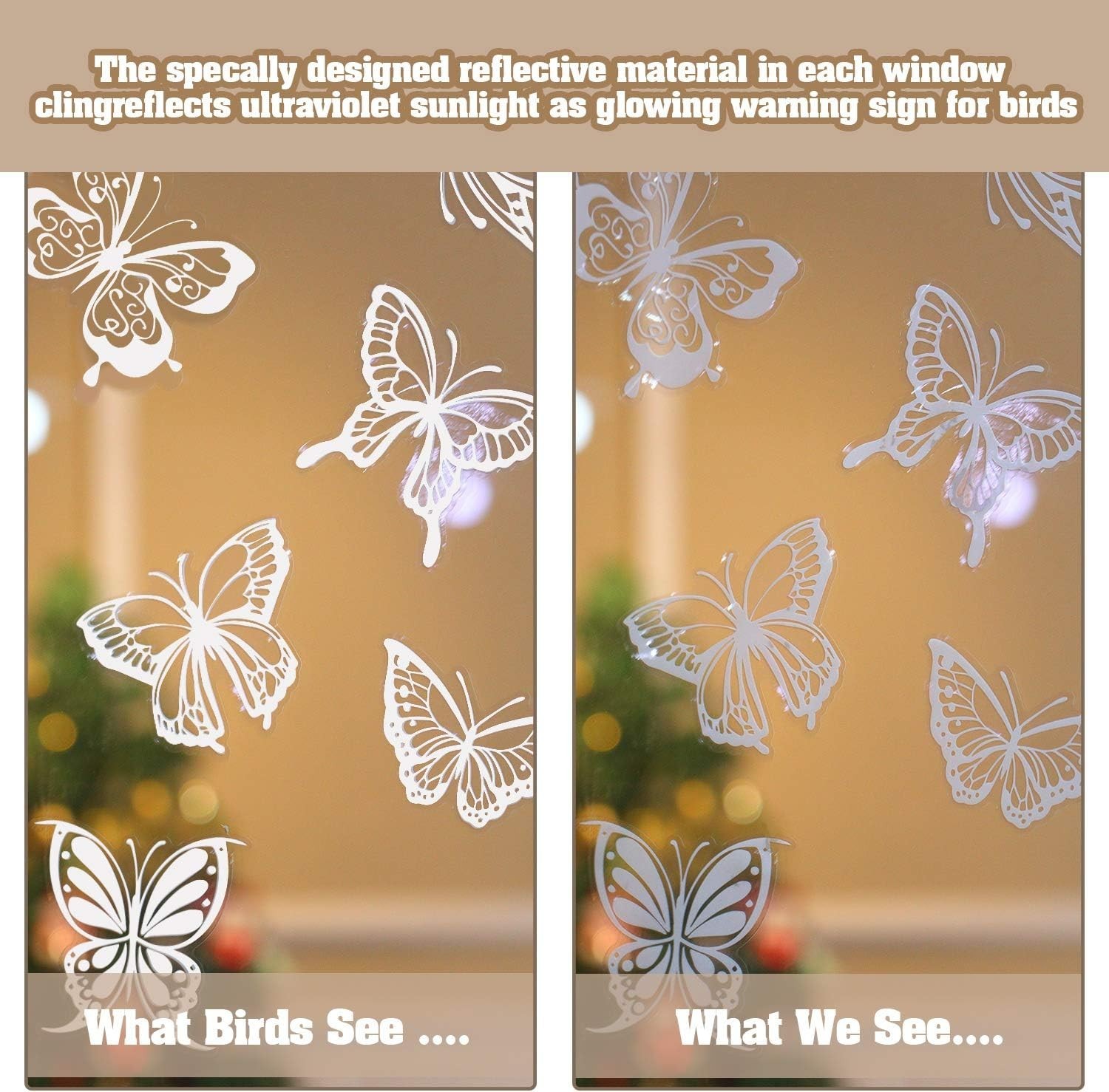 32 Pieces Window Decals for Bird Strikes Anti Collision Window Clings Decals …