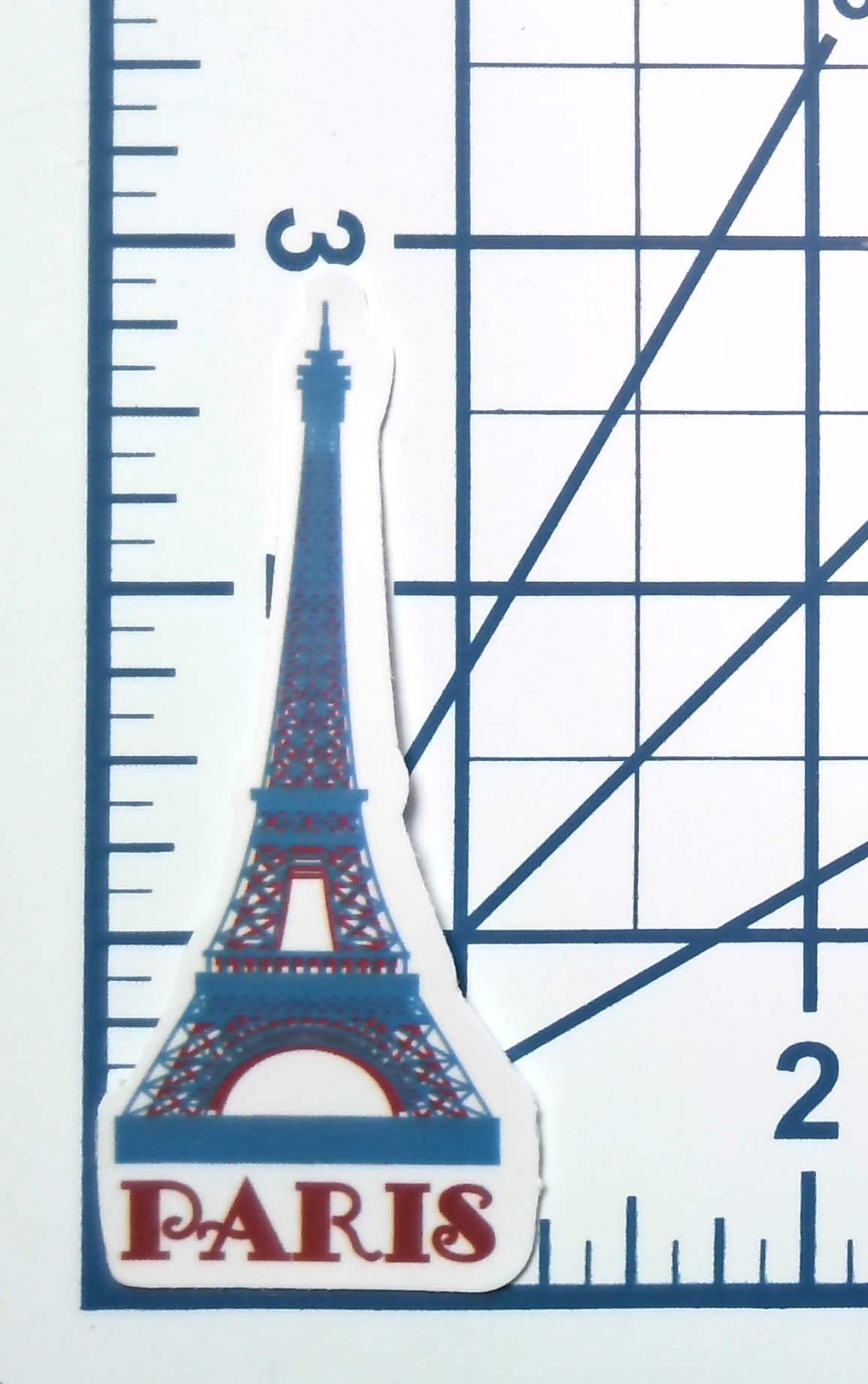 Paris France Eiffel Tower Vinyl Sticker European Travel Souvenir Pink Blue Decal
