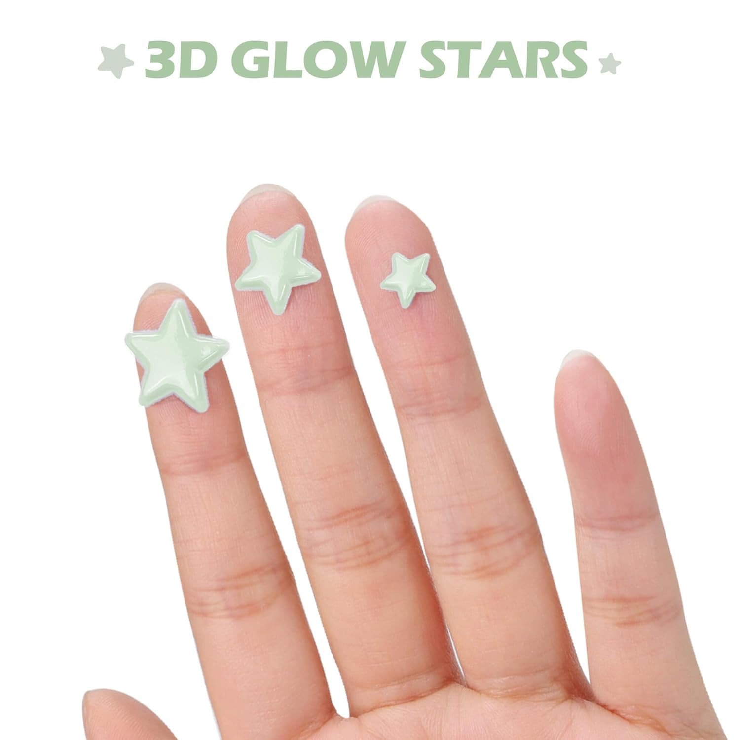 Glow in The Dark Stars Decals Decor for Ceiling 633 Pcs Realistic 3D Stickers…