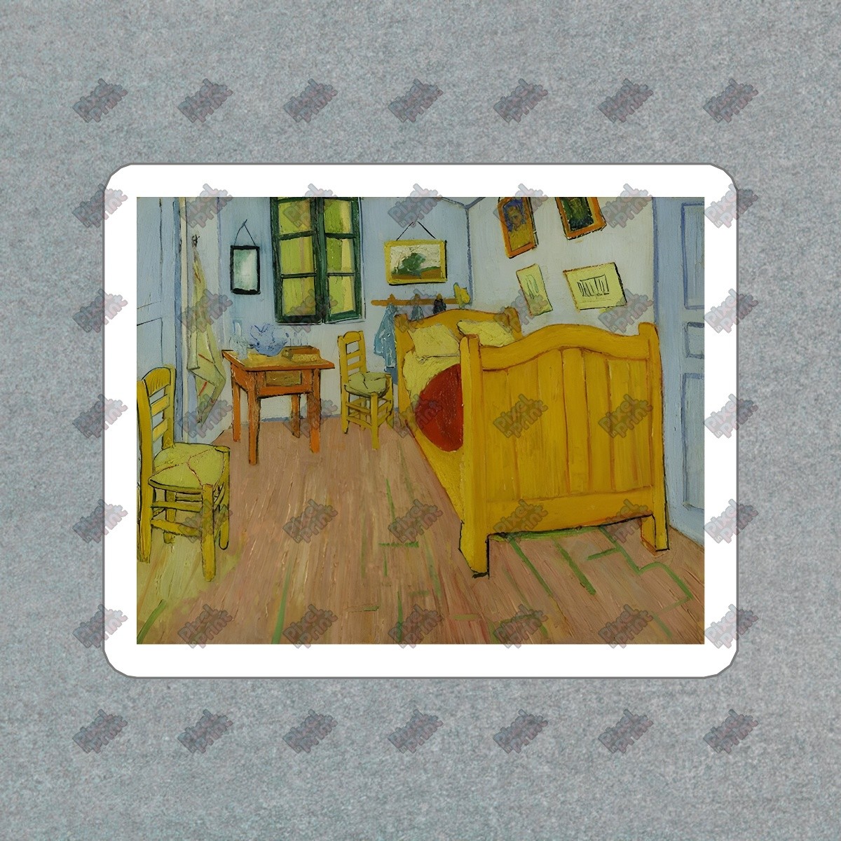 Vincent van Gogh Bedroom Vinyl Sticker Art Decor Decal for Home, #119363