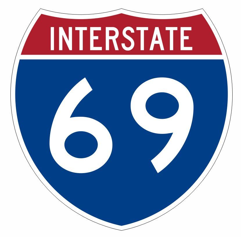Interstate 69 Sticker Decal R917 Highway Sign