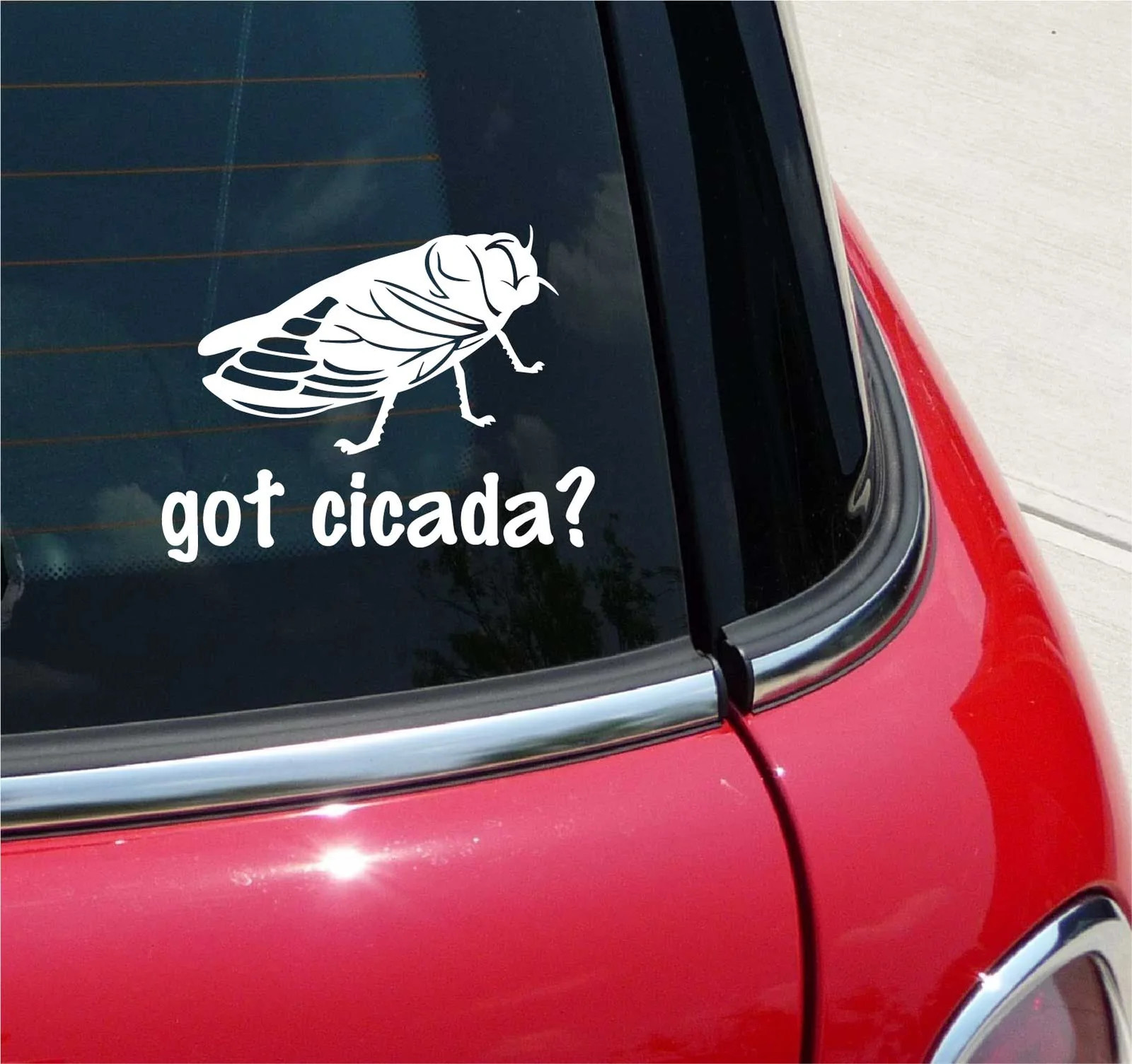 GOT CICADA? INSECT GRAPHIC DECAL STICKER ART CAR WALL