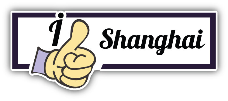 I Like Shanghai Travel Slogan Car Bumper Sticker Decal – "SIZES"