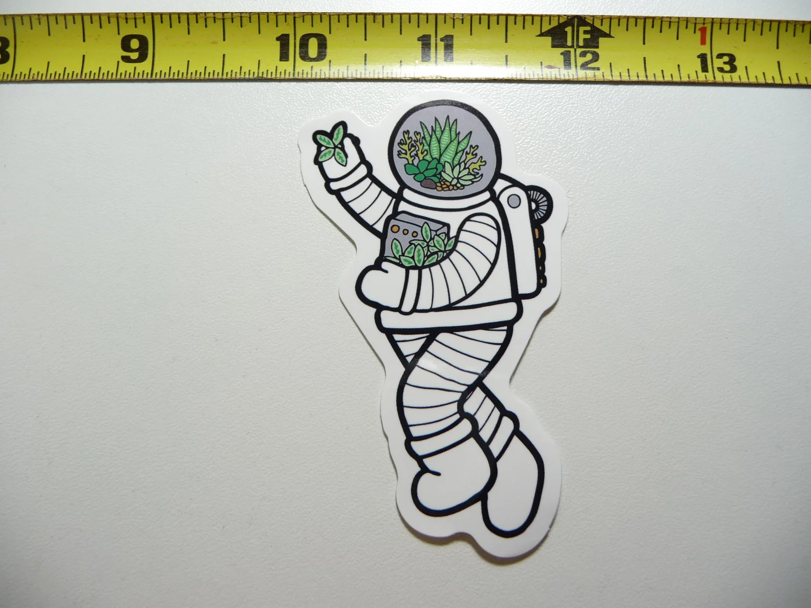 ASTRONAUT SPACE SUIT TERRARIUM SMALL STICKER DECAL EXPLORATION OUTER GALAXY