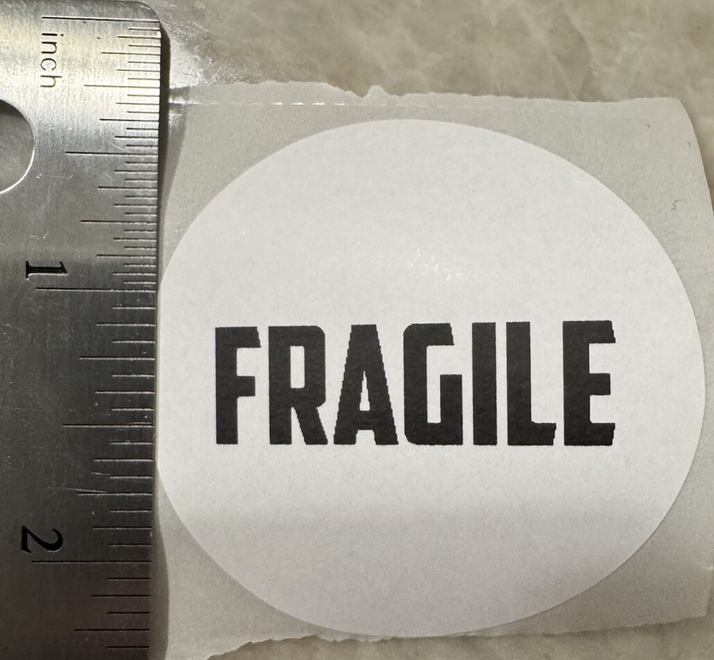 10 Fragile Stickers (10 Pack) For Shipping Packages Supplies 2 X 2