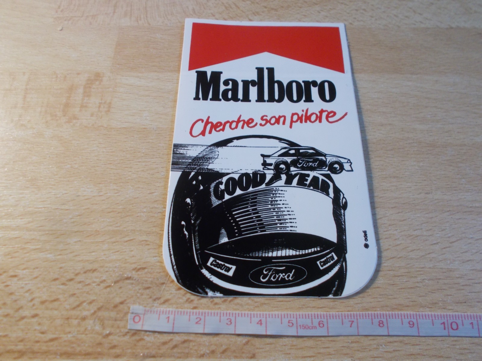 Sticker Marlboro Cherche Sound Pilote – Goodyear Ford Castrol – 1984