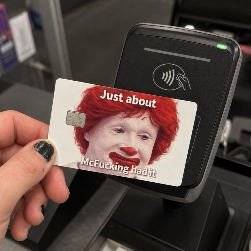 McF*ck Credit Debit Card Skin Cover Sticker Chip Funny Decal – 2 Pack