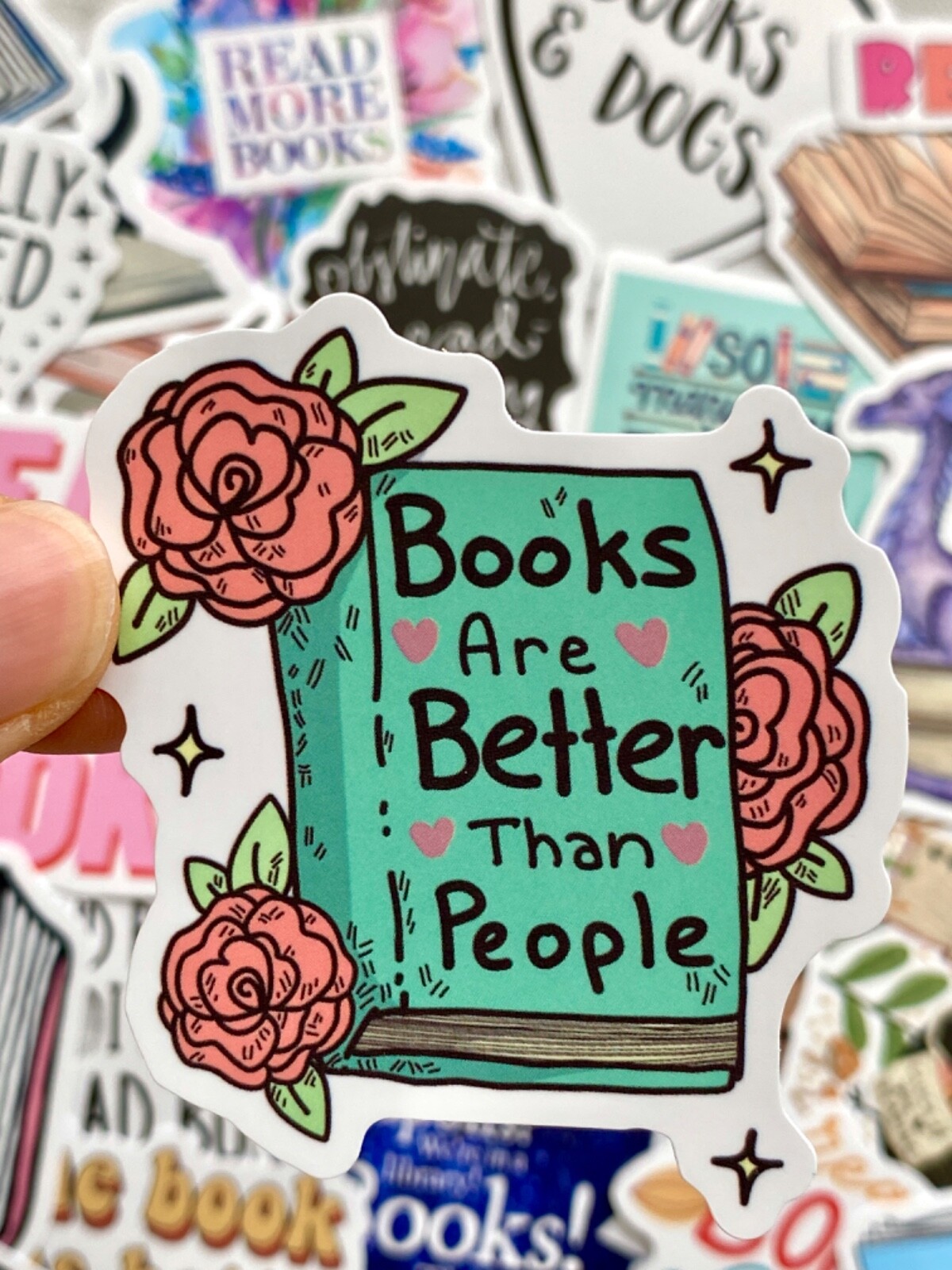 5-100 pcs Reading Book Stickers, Bookish Kindle Laptop Waterproof Vinyl Decals