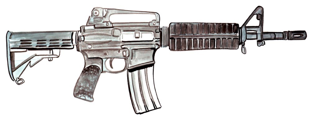 AR-15 Printed Vinyl Decal Truck SUV Auto High Quality Sticker