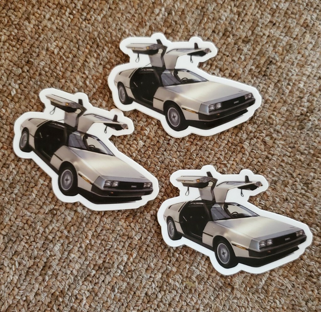 VOLVO 240 STICKERS, SAAB 900 STICKERS, Delorean Stickers – LOT of 13 RARE!!