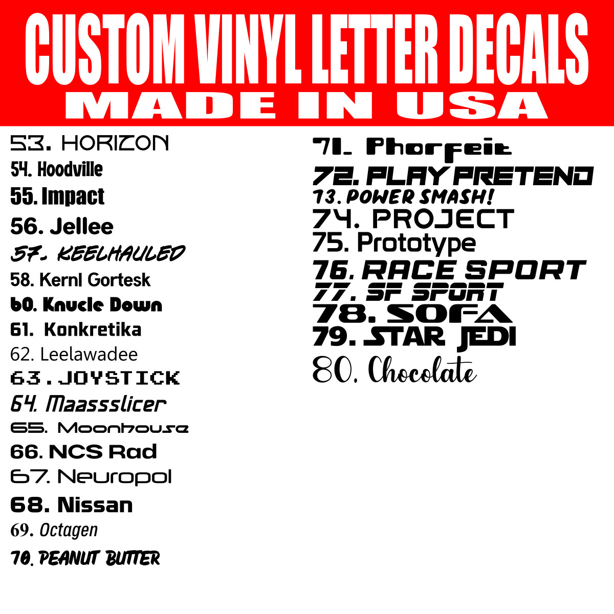 Personalized Custom Vinyl Lettering Decal Sticker Window Text Name Car Wall Door