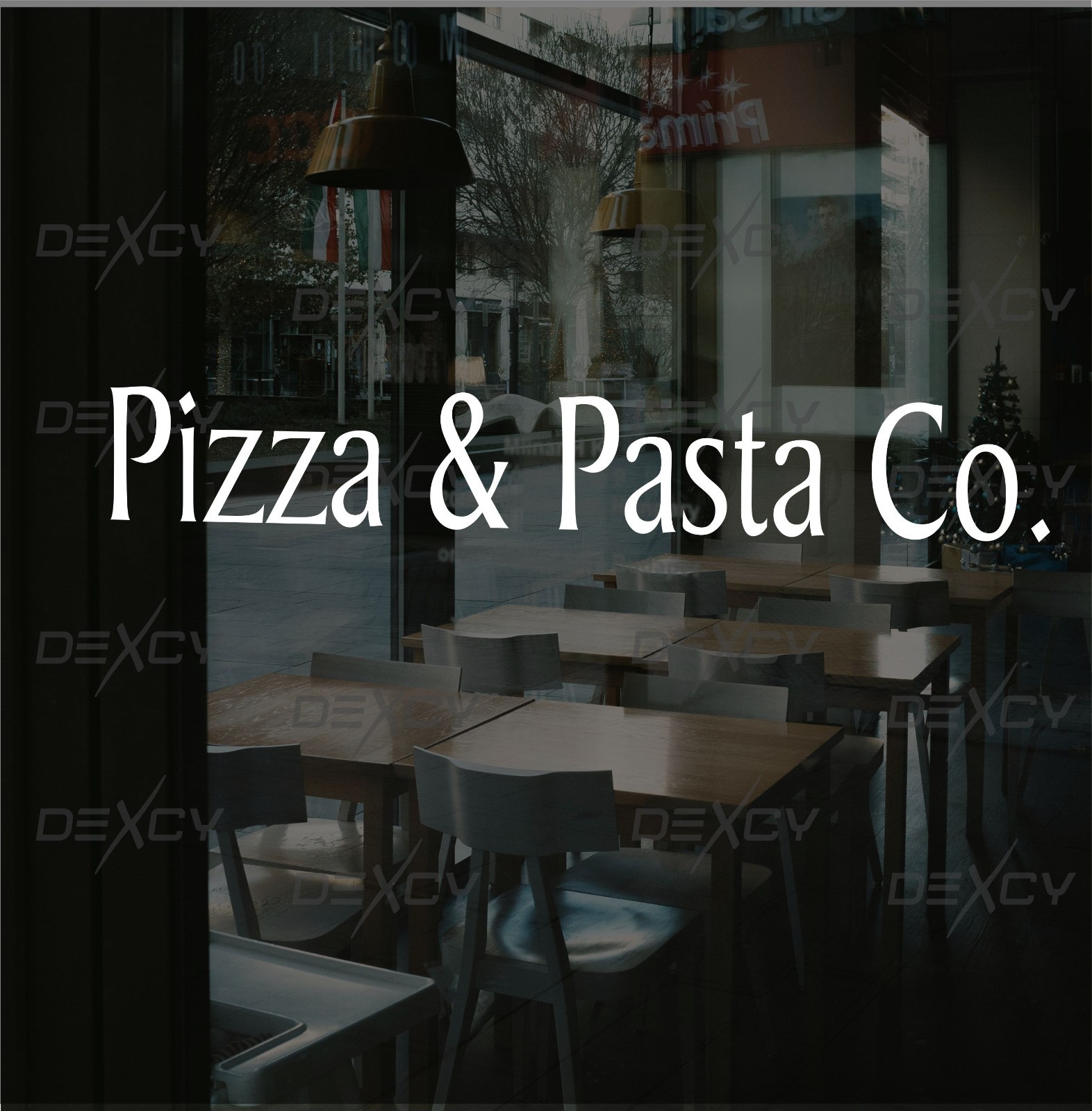 Custom Business Window Sign Decal Lettering Sticker Restaurant Coffee Pizzeria