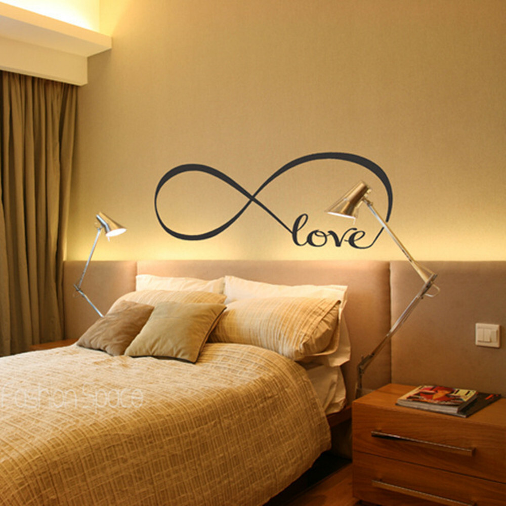 LOVE Infinity Wall Decal Lettering Word Removable Vinyl Quote Decor Sticker USA