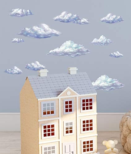 Sky Cloud Wall Decals – Beautiful Peel & Stick Kids Room Decor, Nursery Art, Pla