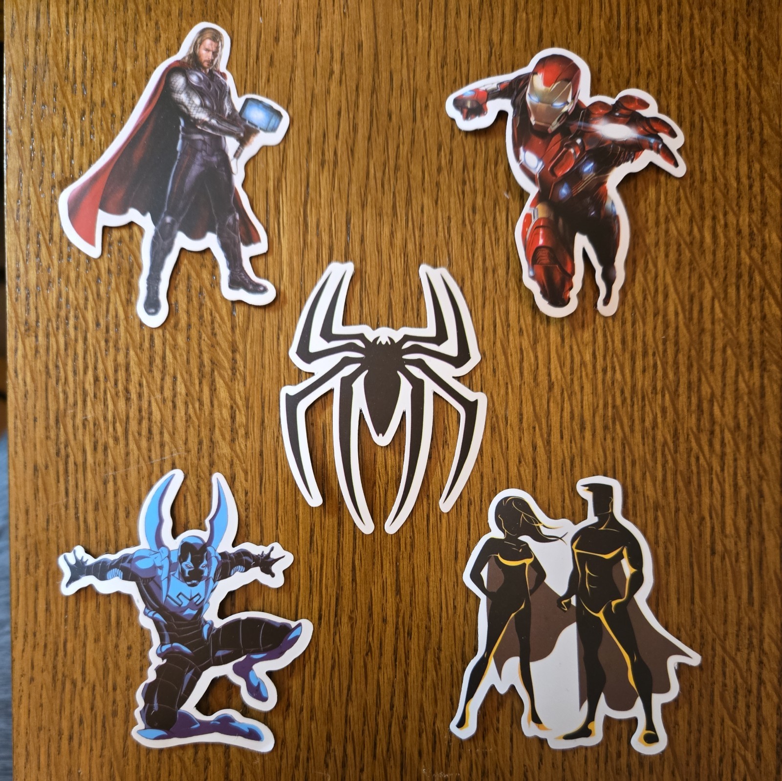 Marvel 5-piece multi hero sticker pack laugh smile cool variety new