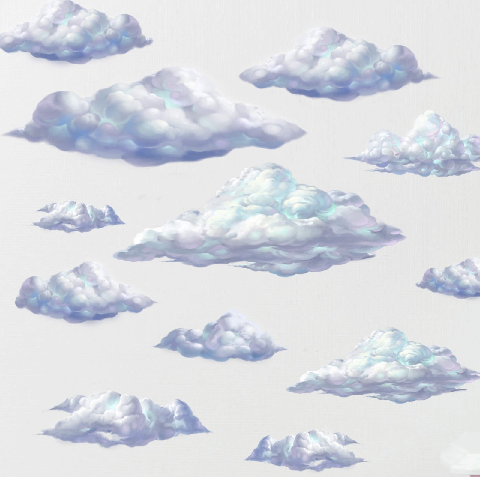 Sky Cloud Wall Decals – Beautiful Peel & Stick Kids Room Decor, Nursery Art, Pla