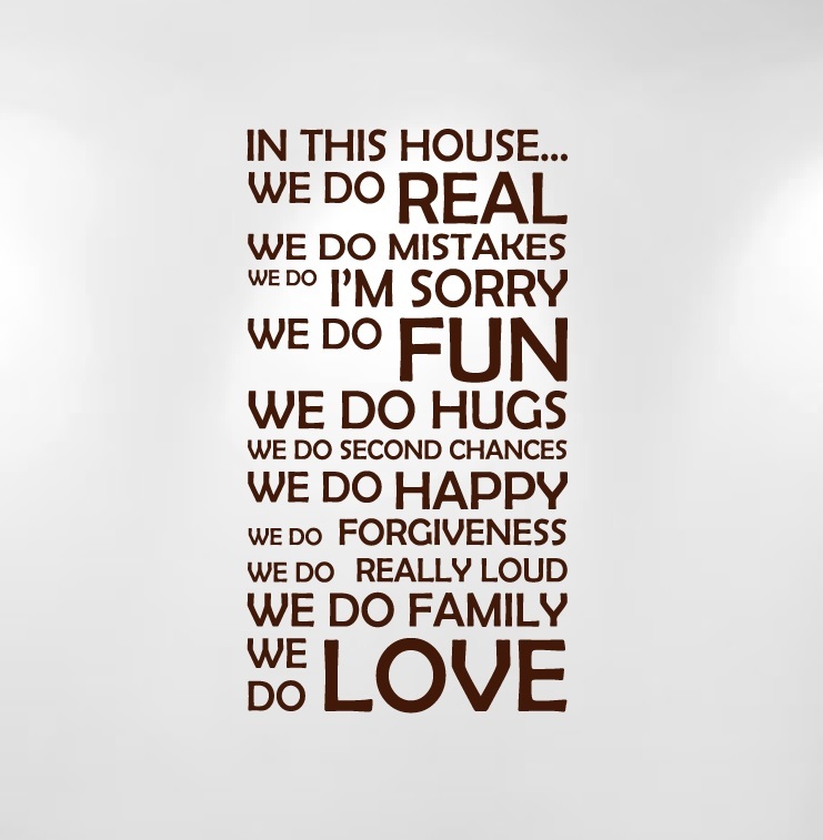 In This House We Do Vinyl Wall Decal Sticker Family Quote Giggle Art Inspire