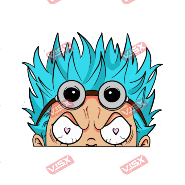Franky One Piece Anime Peeker Bumper Sticker Car Decal Vinyl Window Gift