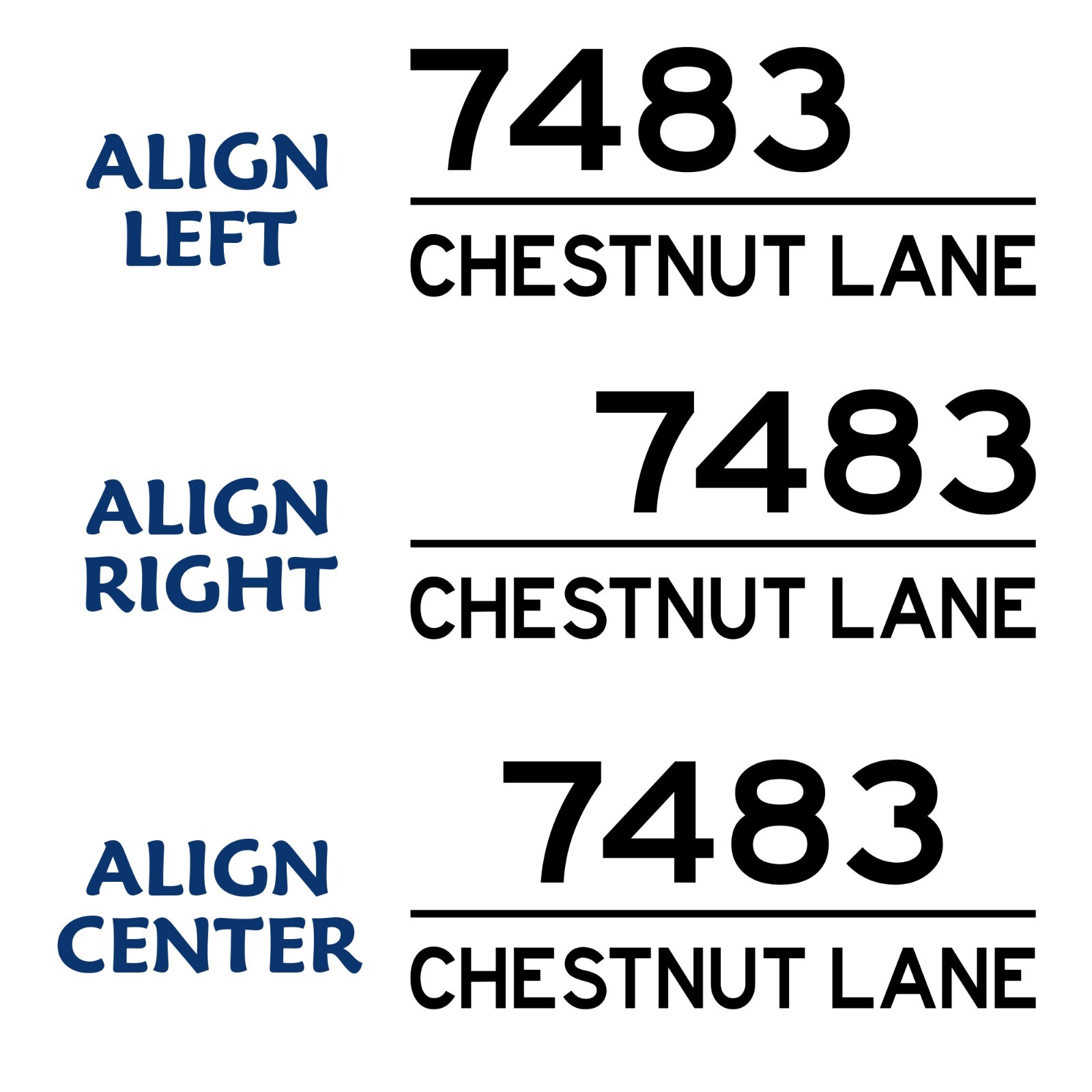 Reflective Address Number & Street Name Decal, Personalized Custom – 1277R