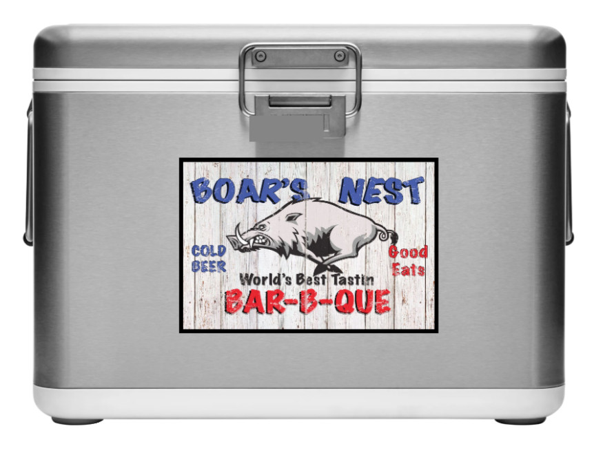 BBQ – Boar's Nest (Dukes of Hazzard) – 4×6 Vinyl Decal Car Window Cooler Bottle